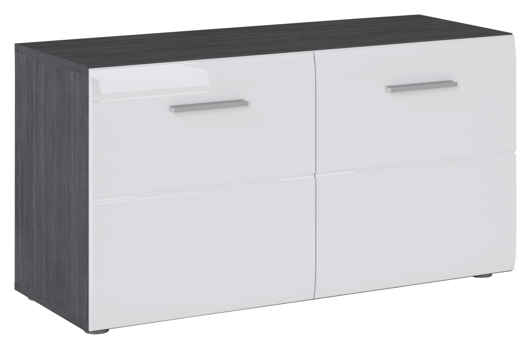 Sitzbank Salve Rauchsilber Nachbildung weiß Hochglanz B/H/T: ca. 90x48x35 cm