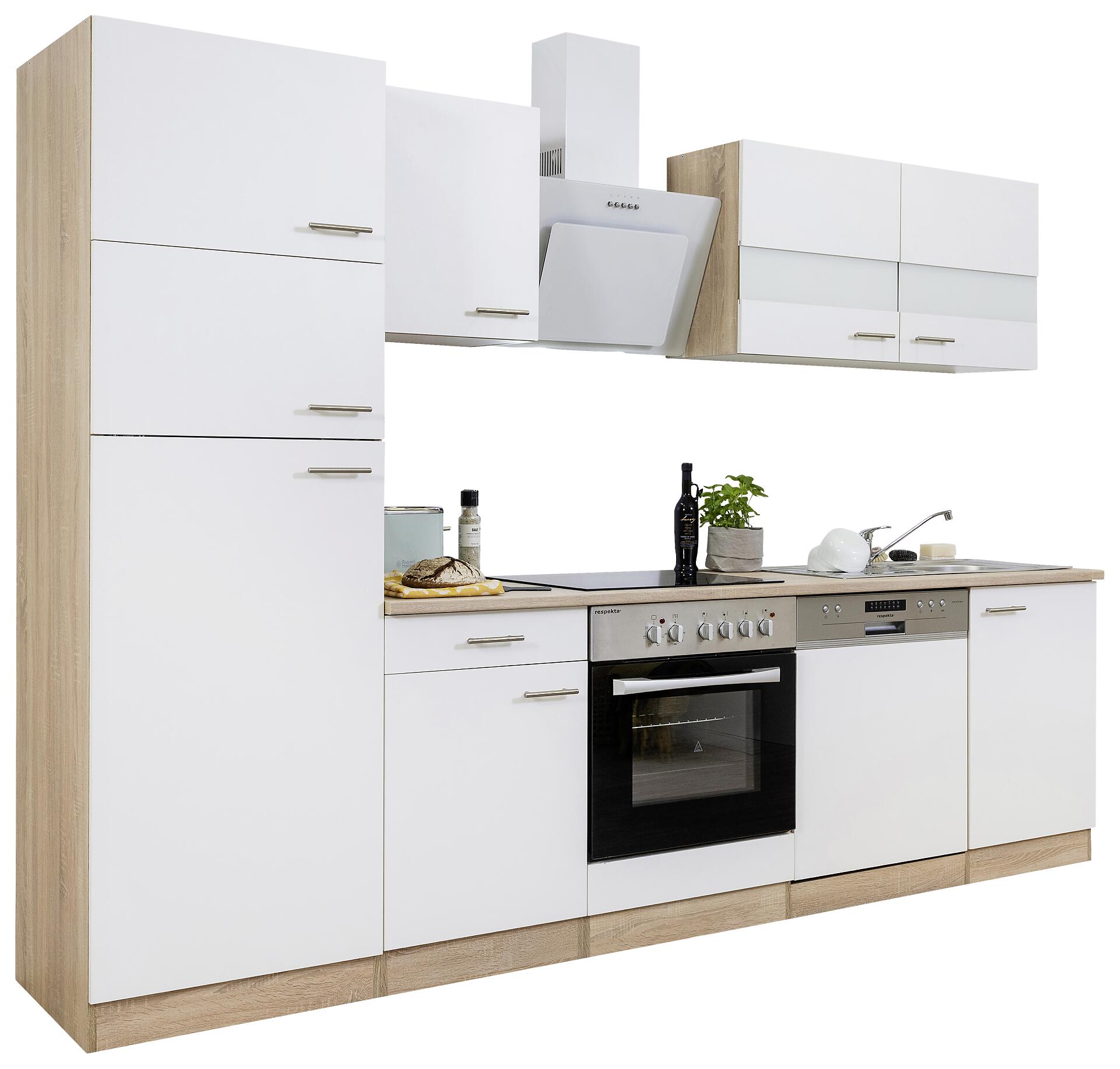 Respekta Küchenblock Economy weiß B/H/T: ca. 280x200x60 cm