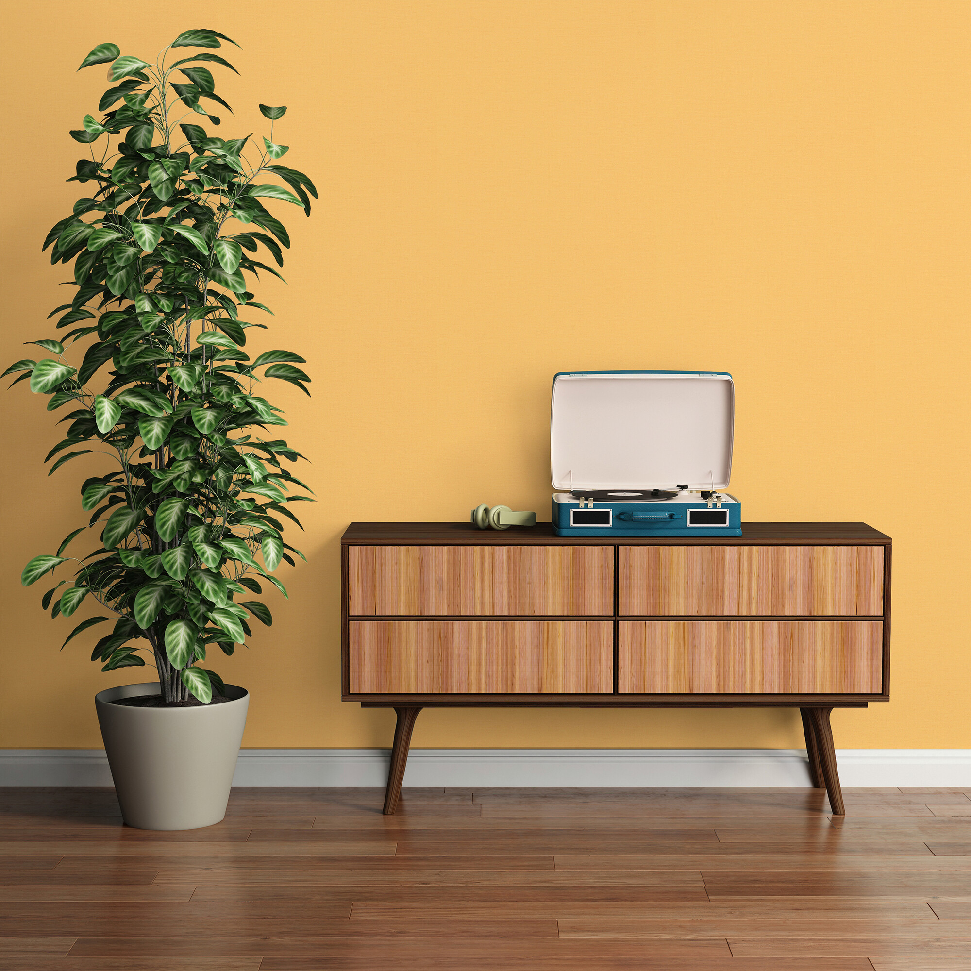 A.S.Creation Vliestapete gelb B/H/D: ca. 53x1005x8,5 cm