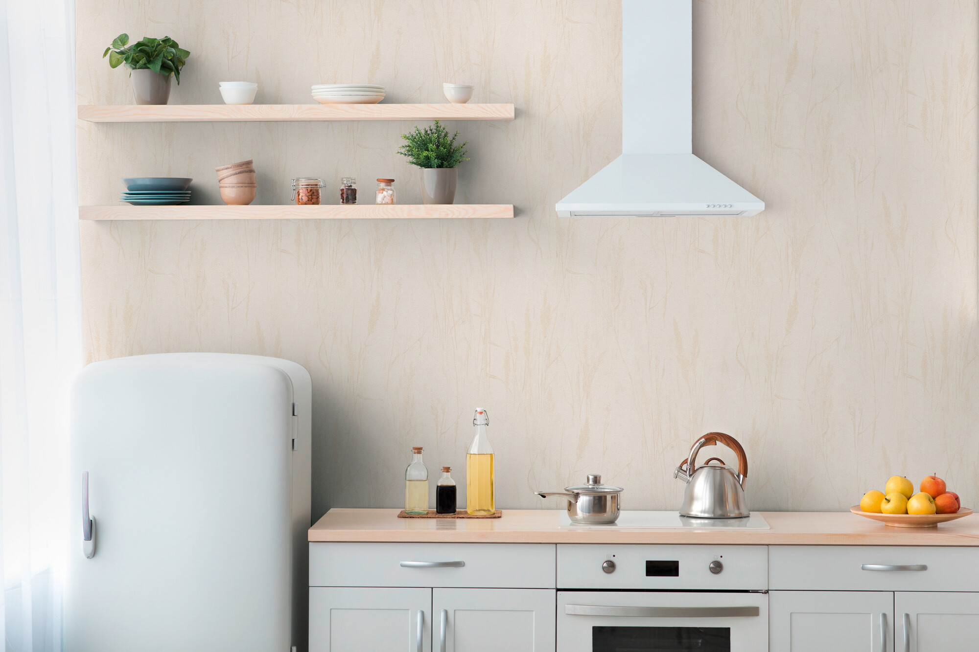 A.S.Creation Vliestapete creme beige B/H/D: ca. 53x1005x8,7 cm