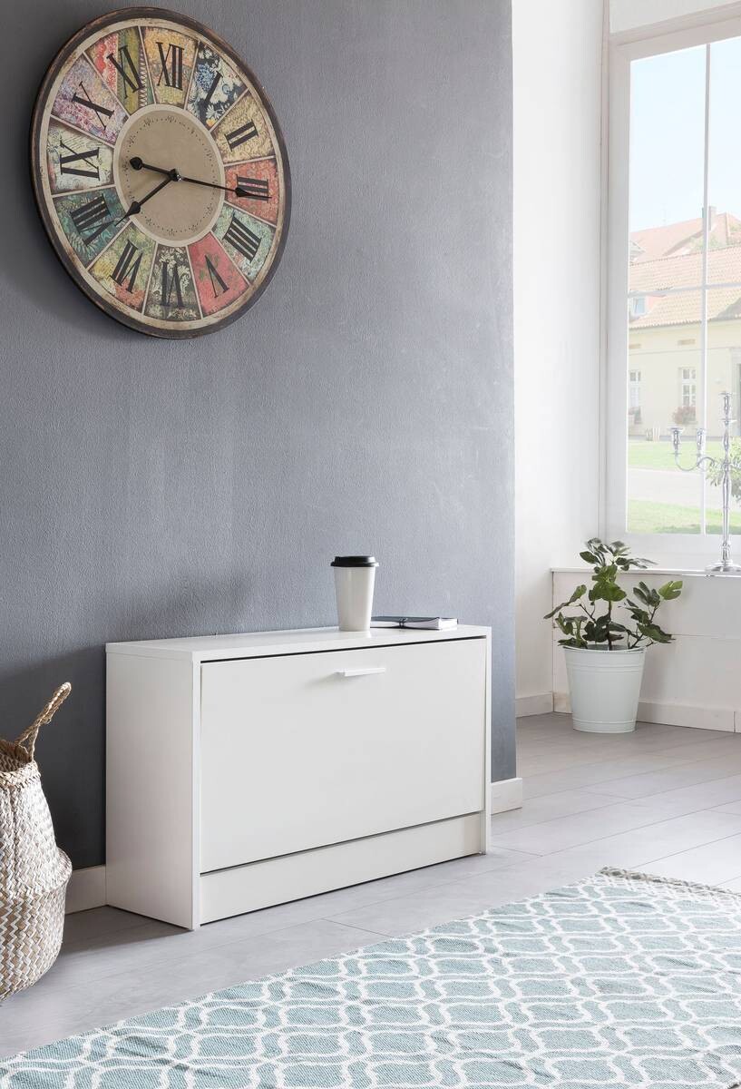 Schuhbank weiß B/H/T: ca. 80x47x24 cm