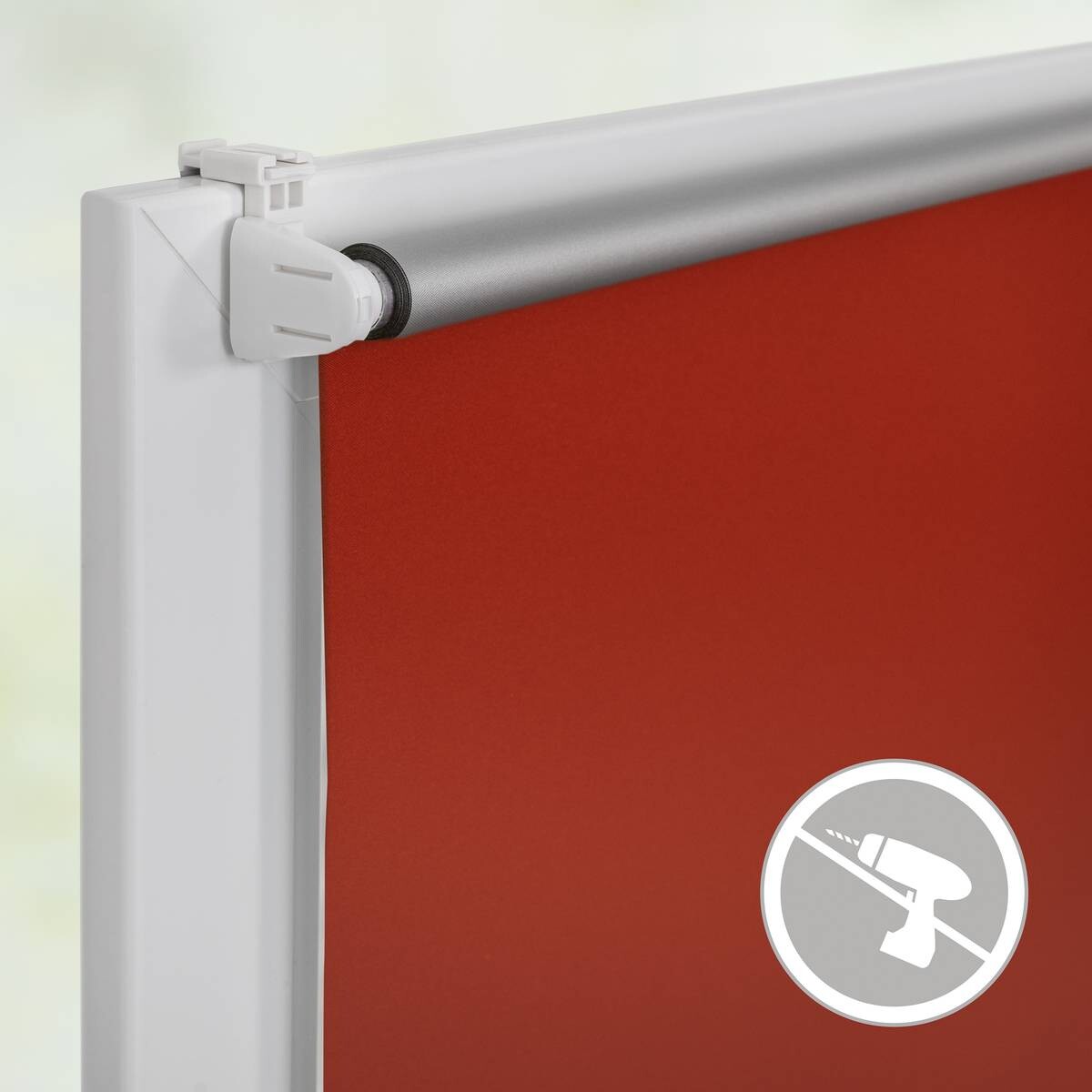 LICHTBLICK Thermo Klebe-/Klemmrollo Verdunklungsqualität terracotta B/L: ca. 70x150 cm