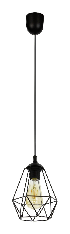 SPOT Light Pendelleuchte Emerald schwarz Metall L/D: ca. 110x17 cm E27 1 Brennstellen