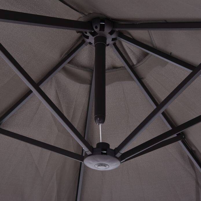 Outsunny Marktschirm grau Metall B/H/L: ca. 270x240x460 cm
