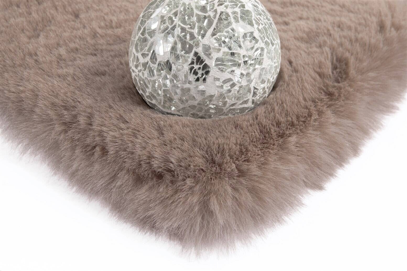 Padiro Hochflorteppich Rabbit Light 525 taupe B/H/L: ca. 120x3,6x120 cm