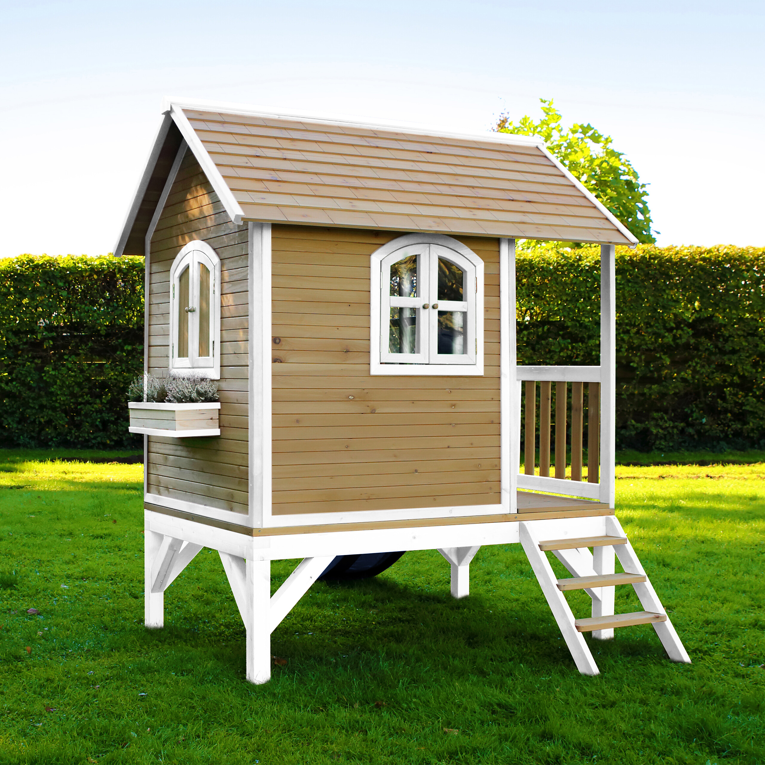 AXI Spielhaus Tom braun B/H/L: ca. 287x231x191 cm