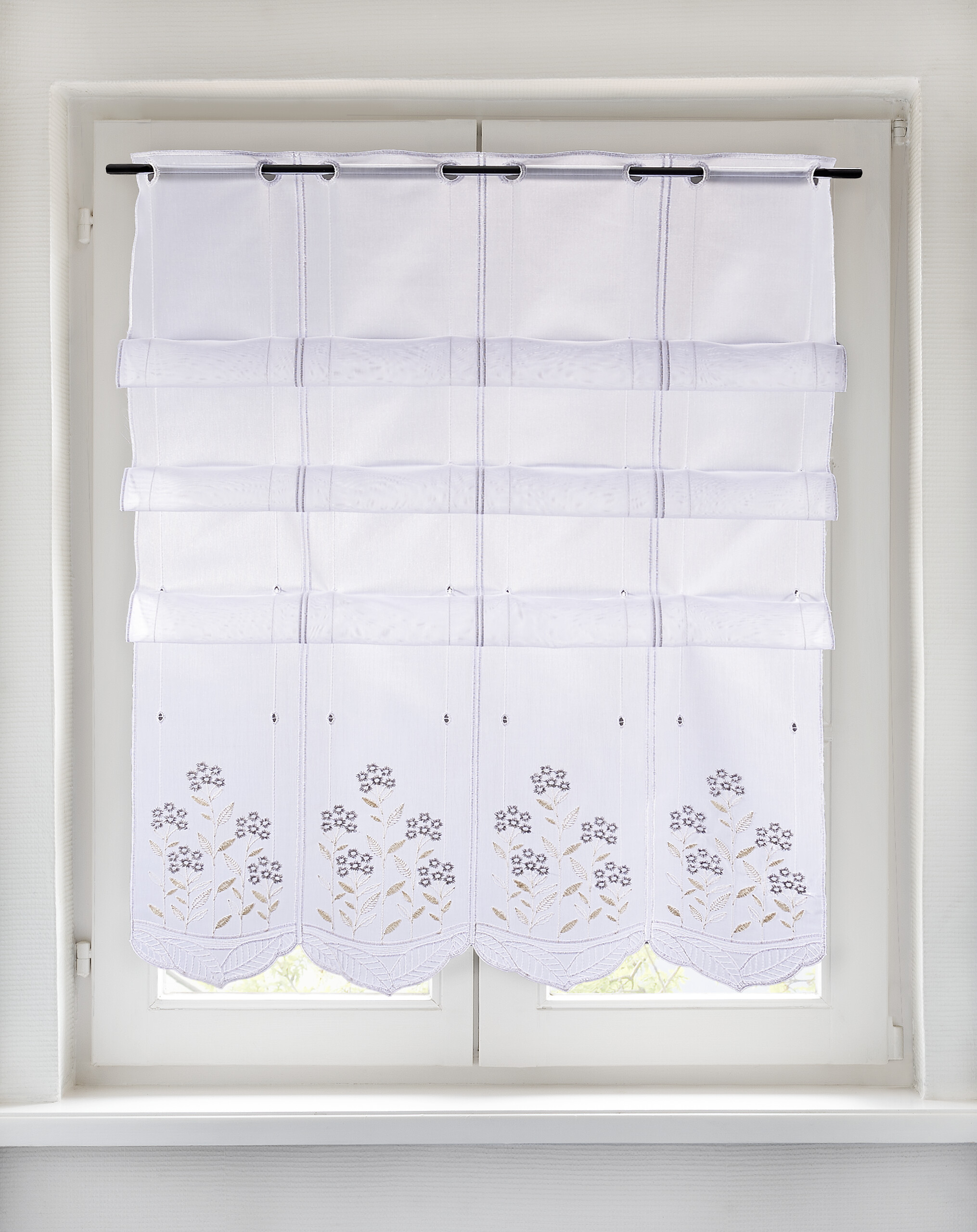 Clipstore-Meterware Nadja beige H: ca. 140 cm