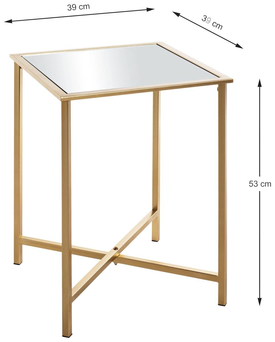 Beistelltisch  gold Optik Metall B/H/T: ca. 39x53x39 cm