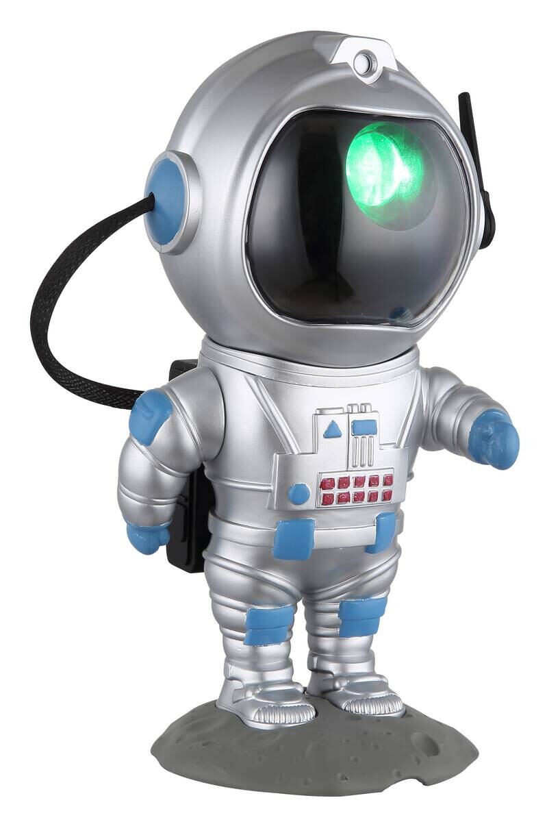 GLOBO Tischleuchte Cosmo silber blau Kunststoff B/H/L: ca. 11x22,5x12 cm