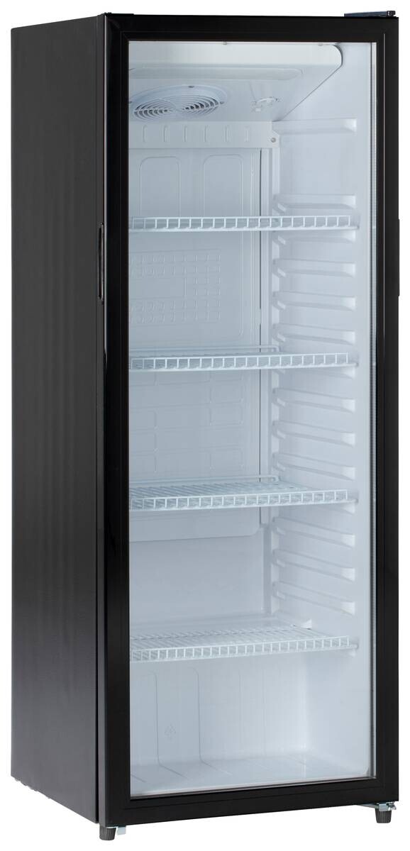POCOline Glastürkühlschrank GTK144-235 DB schwarz B/H/T: ca. 54x144x55 cm