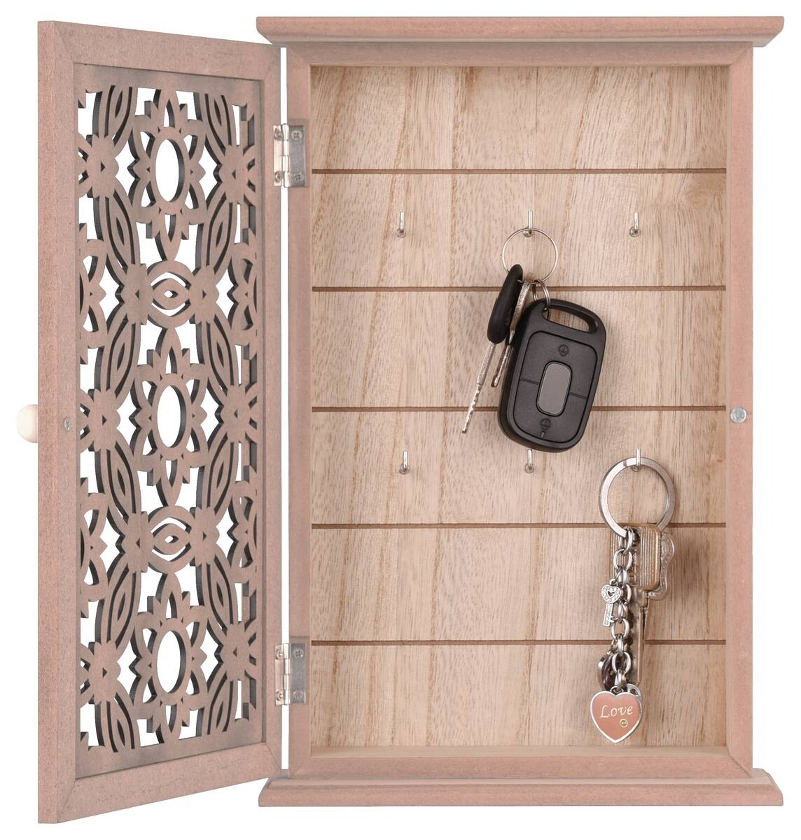 Schlüsselkasten Irena Eiche schwarz MDF B/H/T: ca. 20x30x7 cm