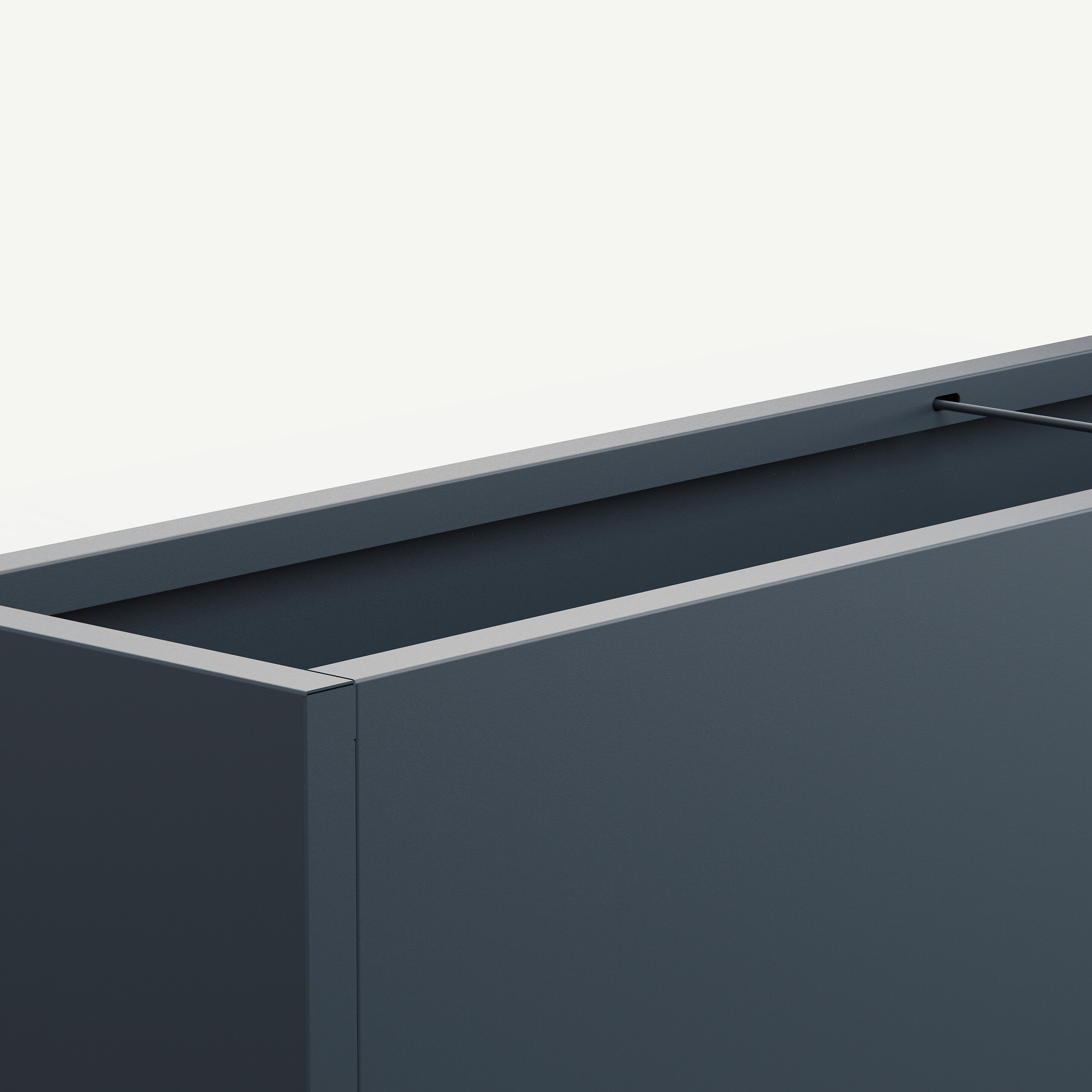 Herstera Garden Pflanzkübel Cube anthrazit Metall B/H/L: ca. 150x50x30 cm