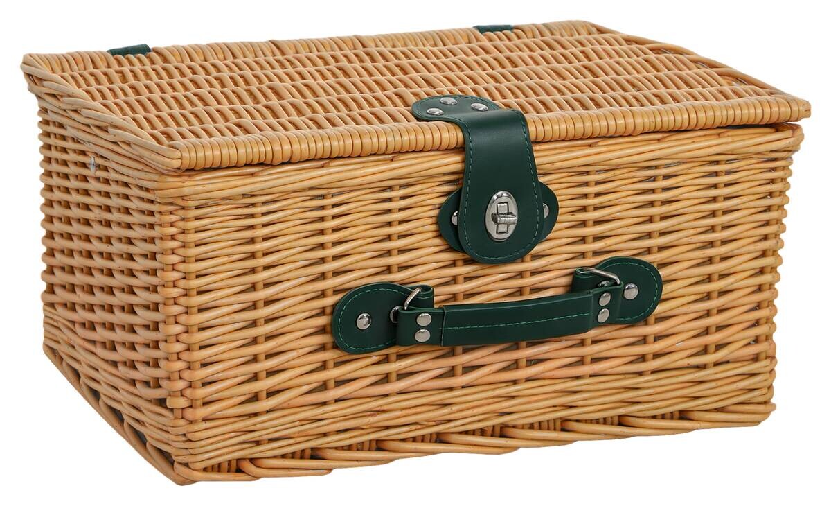Outsunny Picknickkorb braun Weide B/H/L: ca. 30x20x40 cm