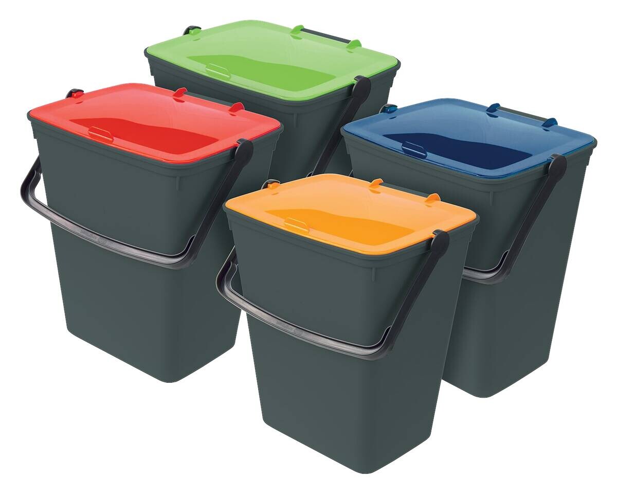 Eco-Logico Abfalltrennbehälter 4er Set mehrfarbig B/H/L: ca. 26,5x41x30,5 cm
