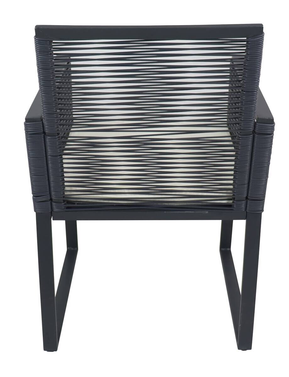 VCM Gartensitzgruppe Fidola schwarz Polyrattangeflecht B/H/L: ca. 53x86x53 cm