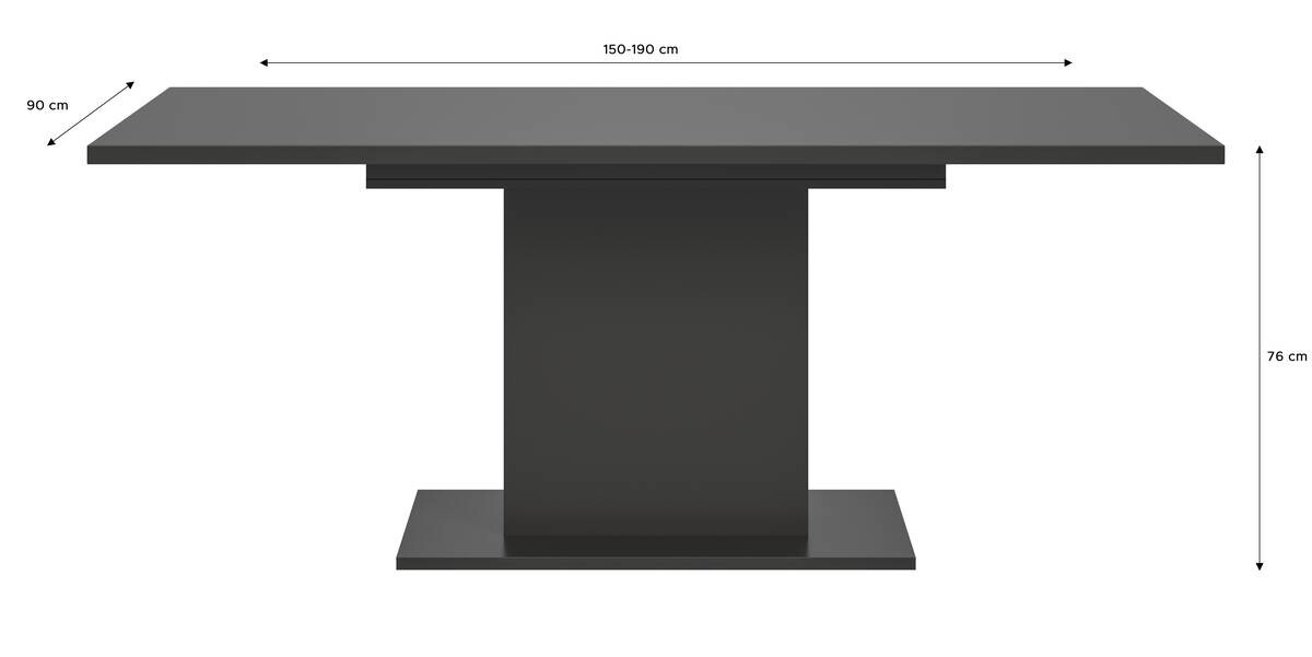 Esstisch MOTION grau B/H/T: ca. 150x76x90 cm