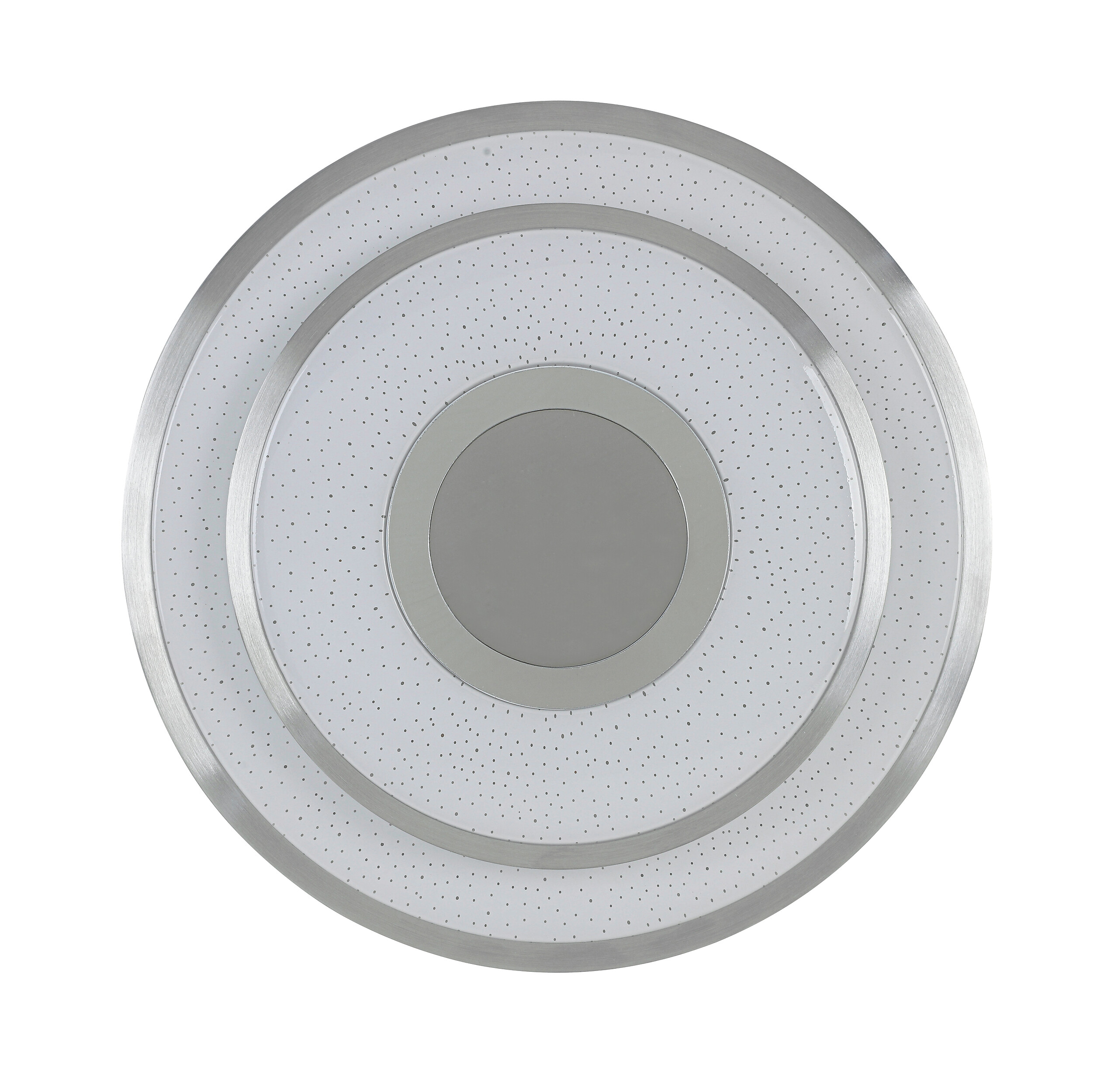 Nolo LED Deckenleuchte Chrom weiß Kunststoff Metall B/H/L: ca. 38x7,5x38 cm 2 Brennstellen