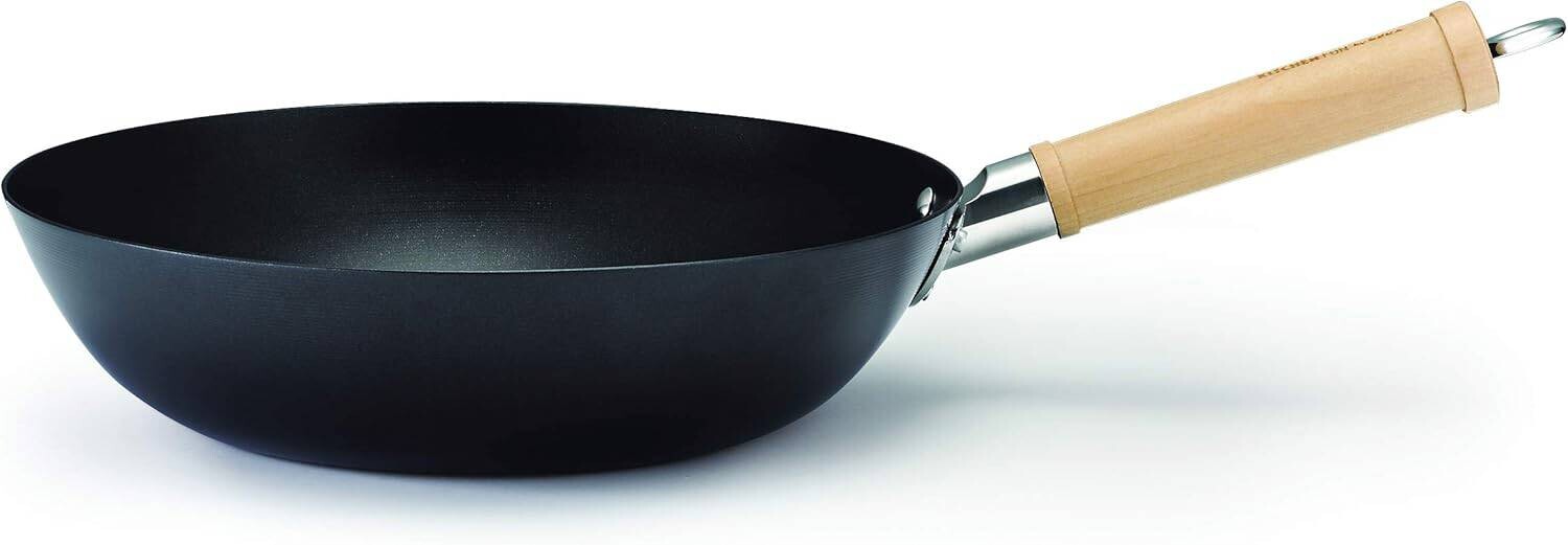 Kitchen Fun Wok-Pfanne schwarz Stahl