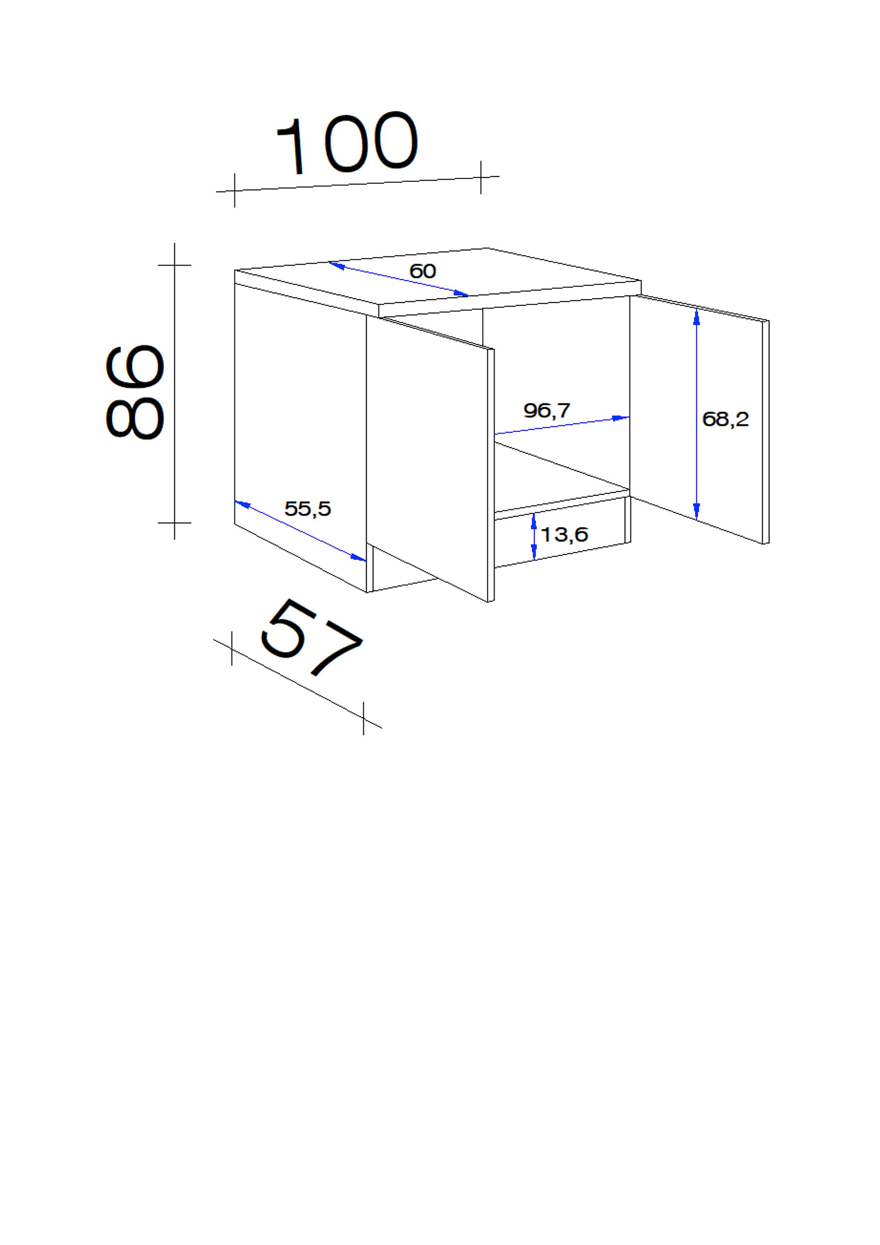 Spülenschrank Vita weiß matt B/H/T: ca. 100x86x60 cm Spülenschrank Vita weiß matt B/H/T: ca. 100x86x60 cm