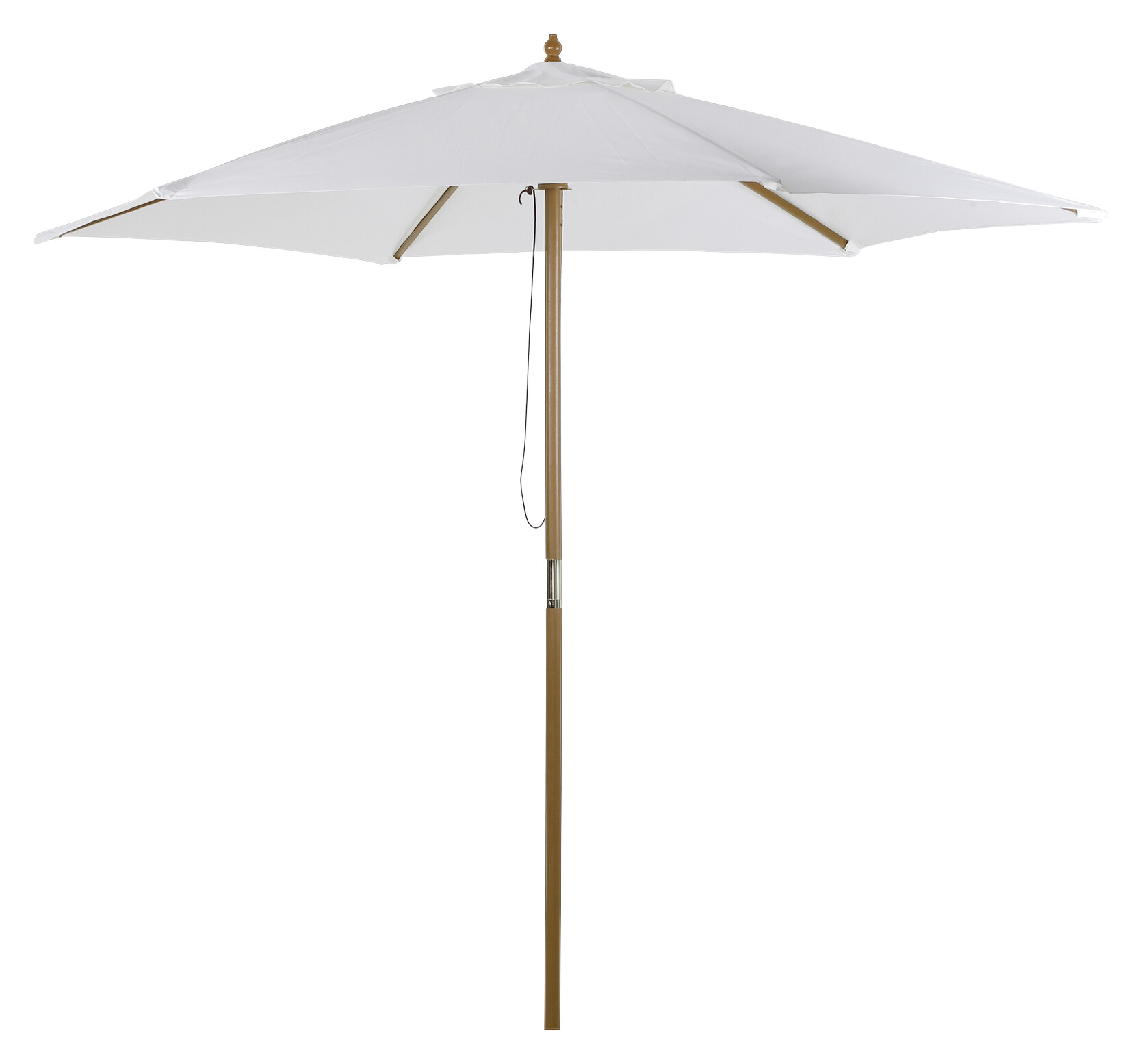 Outsunny Sonnenschirm creme Bambus H/D: ca. 230x250 cm