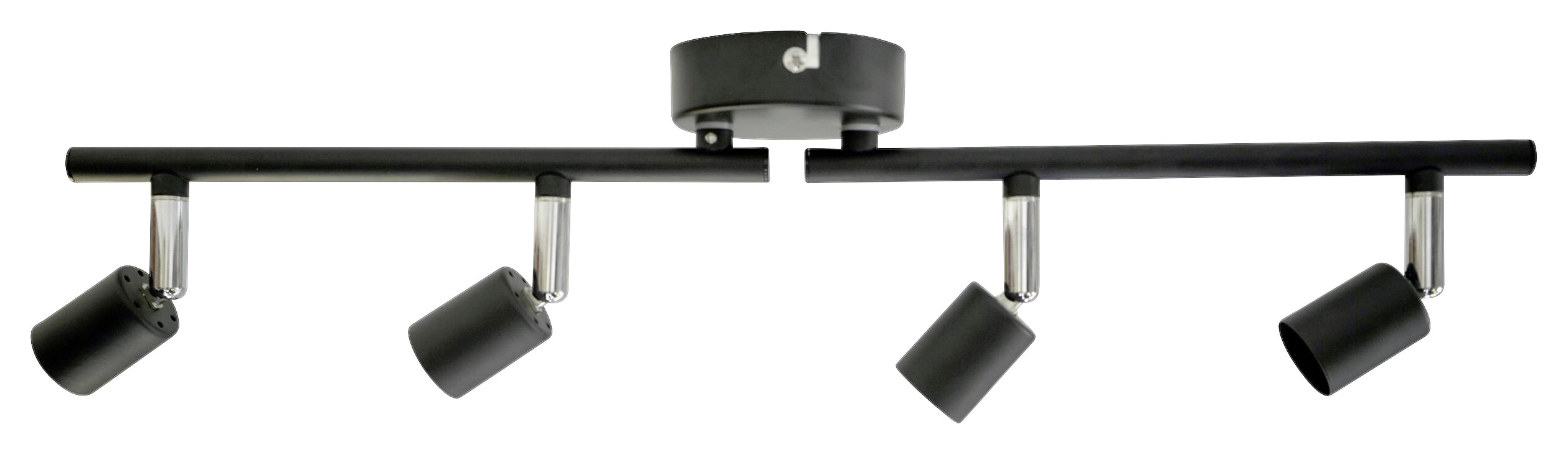 POCOline Spotbalken Joris schwarz Metall L: ca. 50 cm GU10 4 Brennstellen