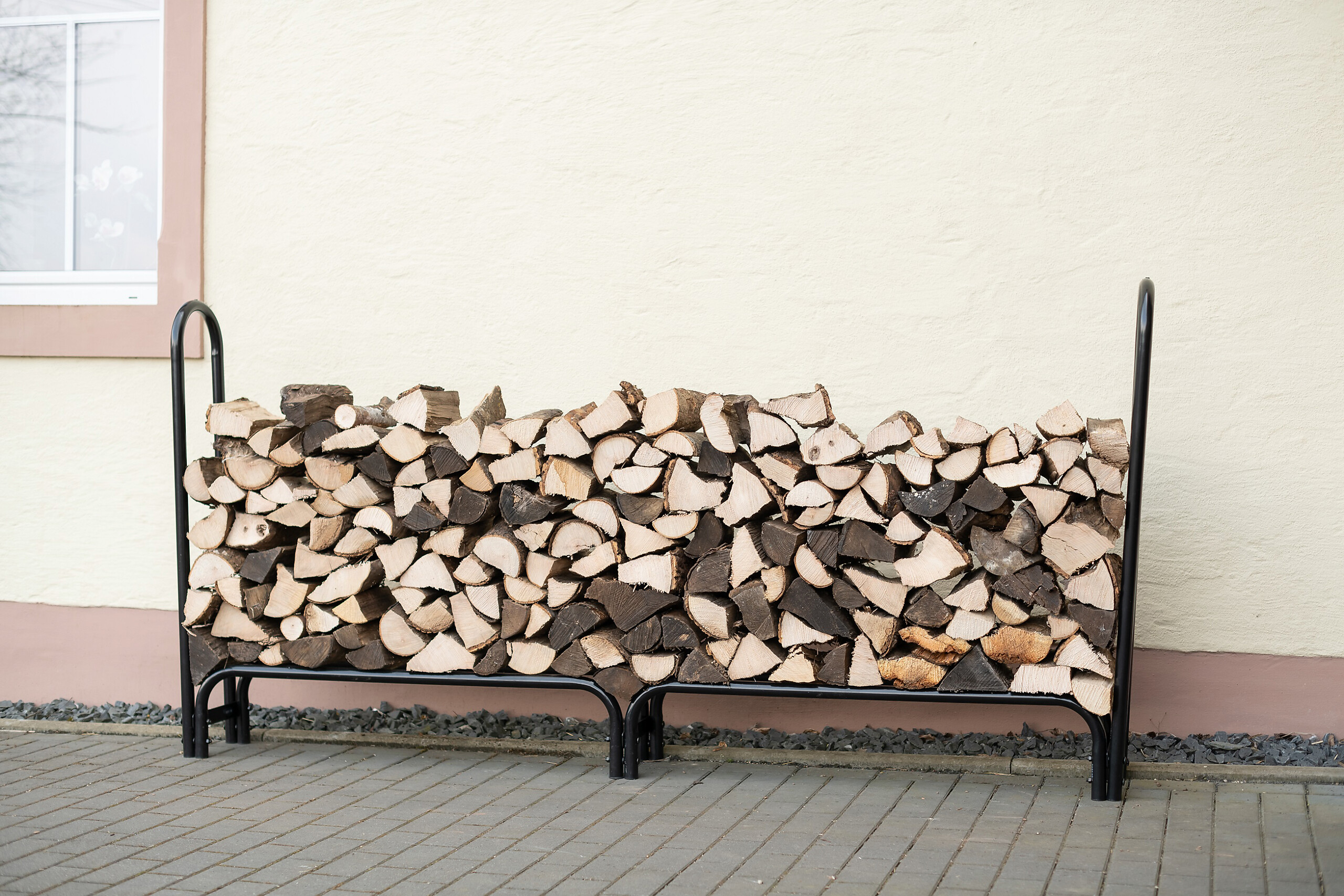 ShelterLogic Kaminholzregal schwarz B/H/L: ca. 244x118x25 cm