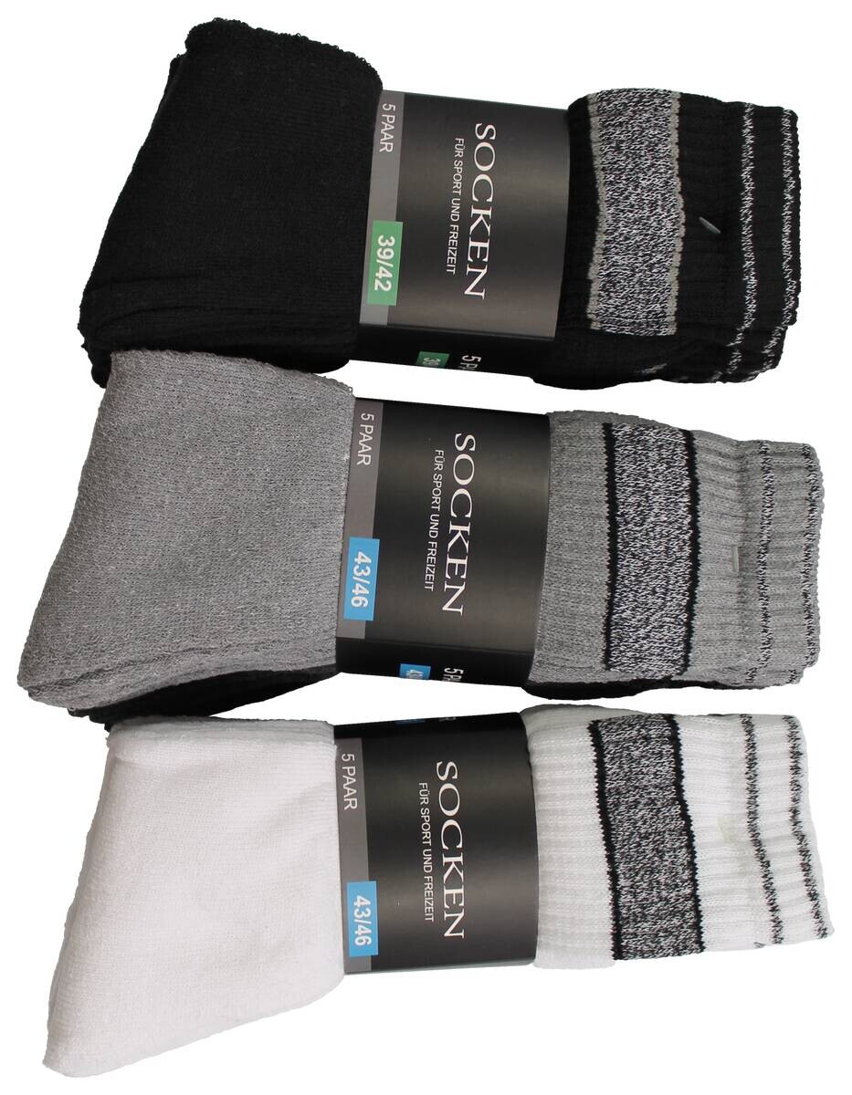 Herren-Socken sortiert 5 Packstücke Größe 43-46