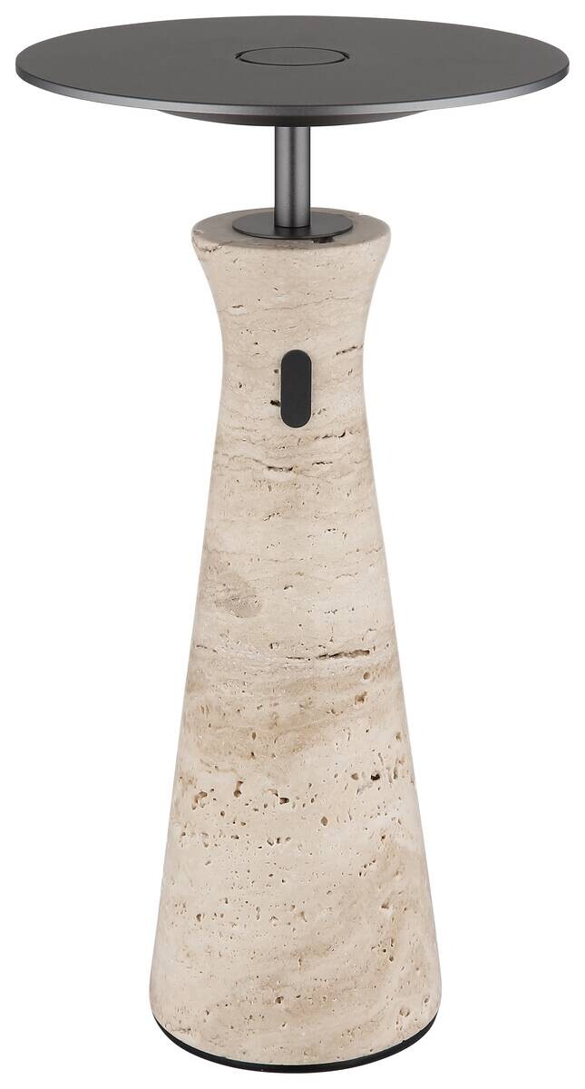 GLOBO Tischleuchte Graphit grau Opal Aluminium Stein H/D: ca. 33,6x20 cm 1 Brennstellen