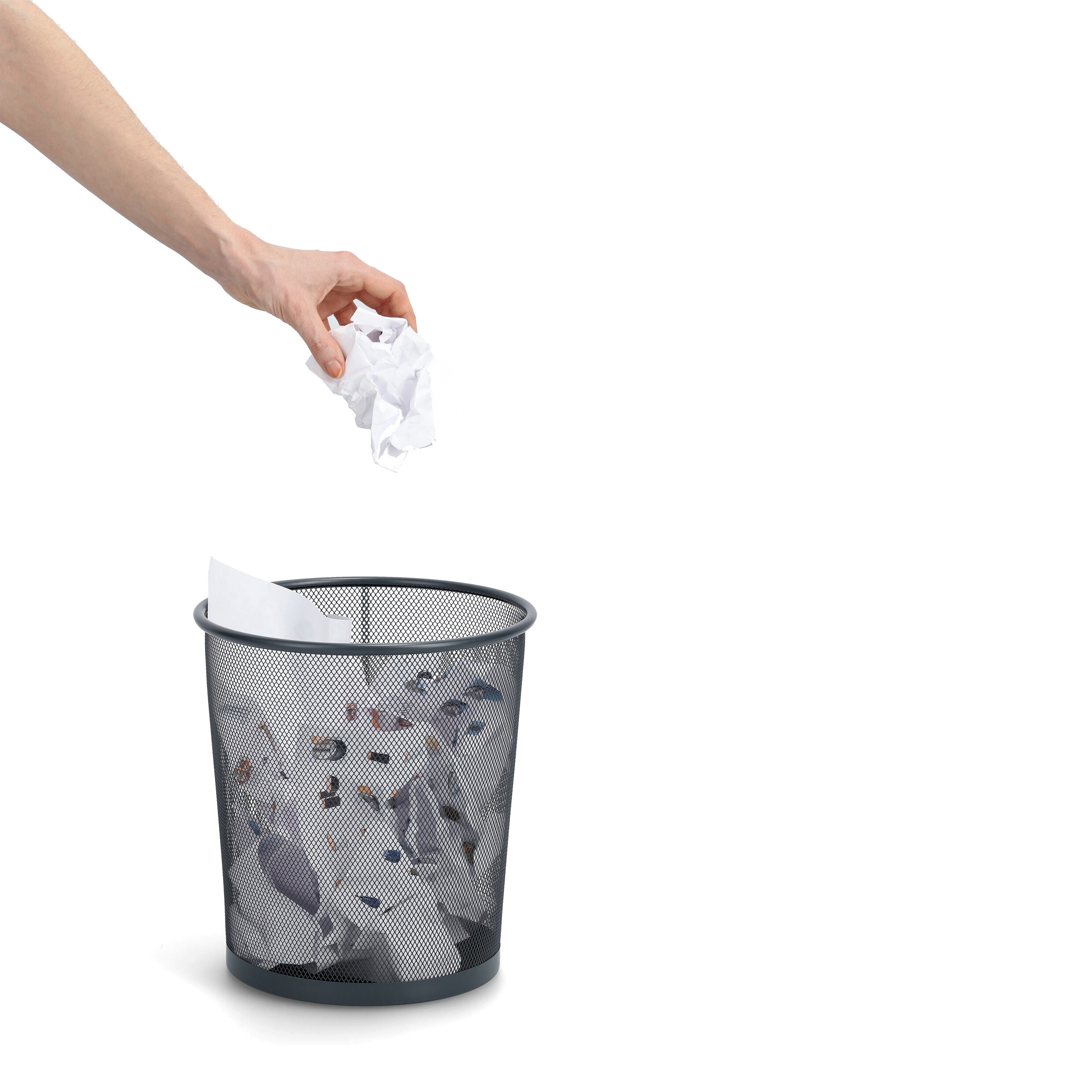 Zeller Papierkorb anthrazit B/H/L: ca. 26x28x26 cm