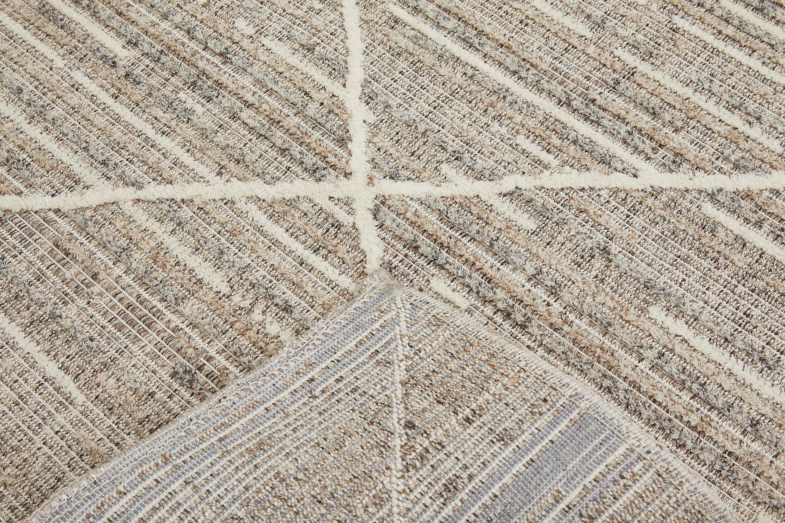 Webteppich Crosby graubraun B/L: ca. 120x170 cm