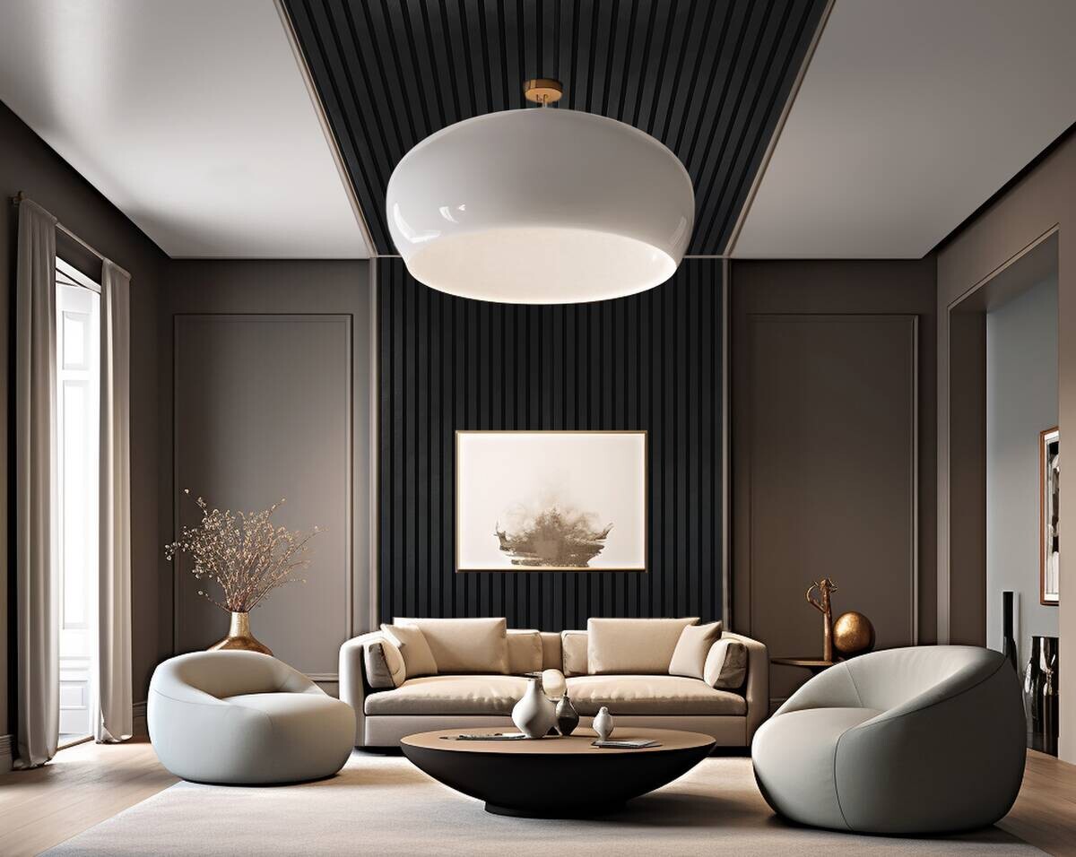 Akustikpaneel schwarz L/B/H: ca. 1,9x56,1x240 cm pro Stück