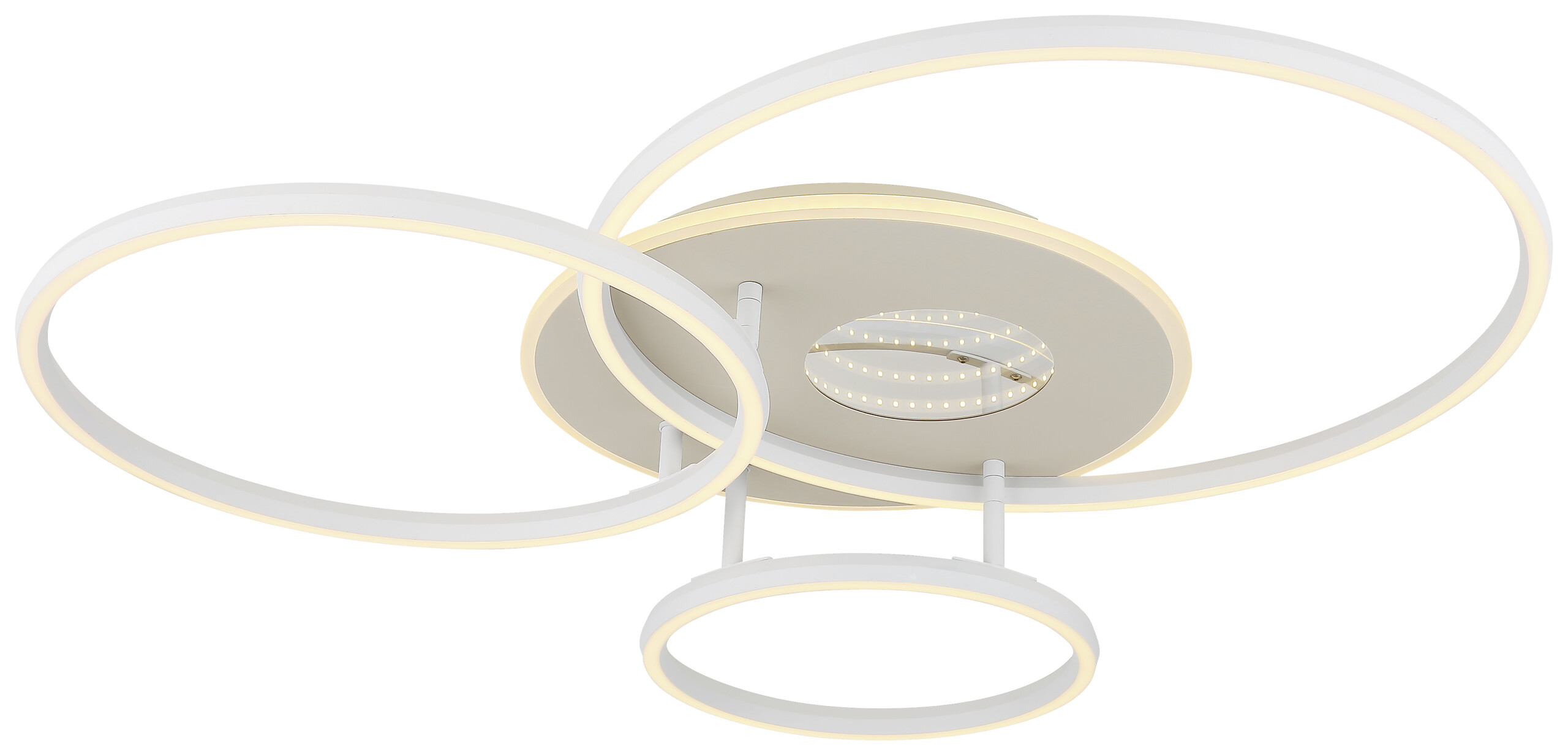 Deckenleuchte Invertina sand Alu Metall Acryl B/H/L: ca. 70x13x80,7 cm 1 Brennstellen
