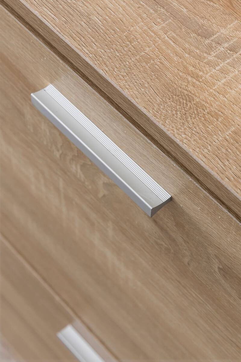 Schuhschrank Eiche Sonoma Nachbildung silber B/H/T: ca. 120x81x24 cm