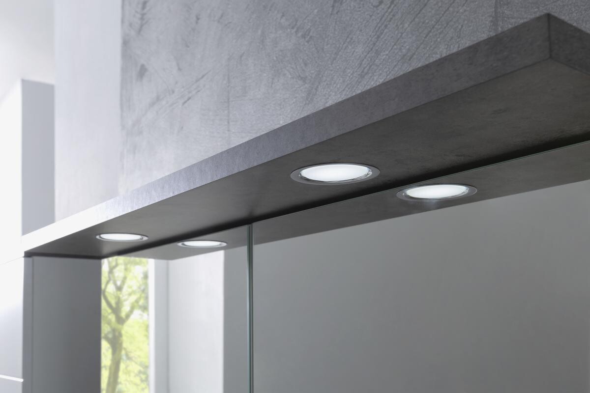 Spiegelschrank Praya Dark Concret Nachbildung weiß B/H/T: ca. 79x71x28 cm