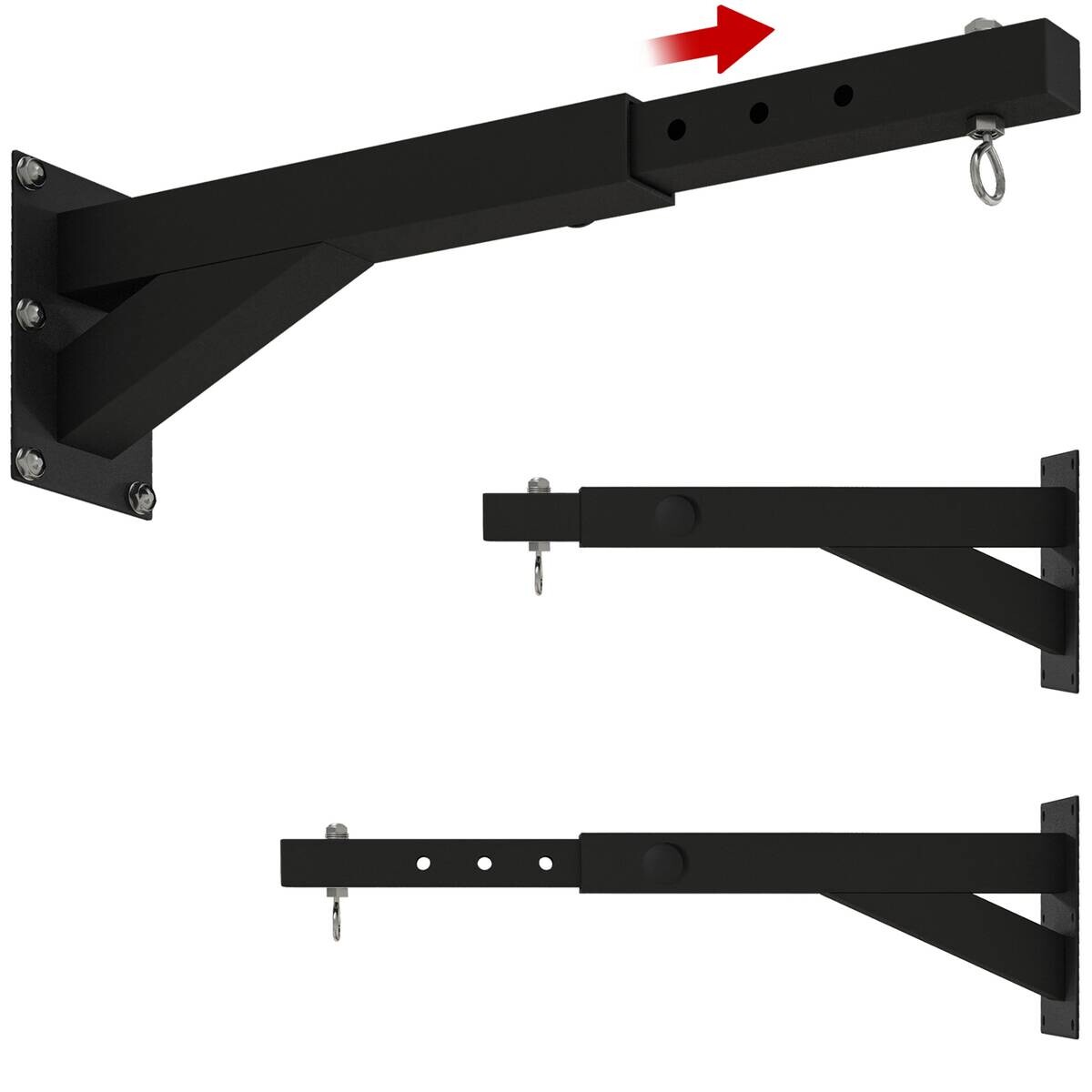 SPORTNOW Boxsack Wandhalterung schwarz Stahl B/H/L: ca. 12x20x65 cm