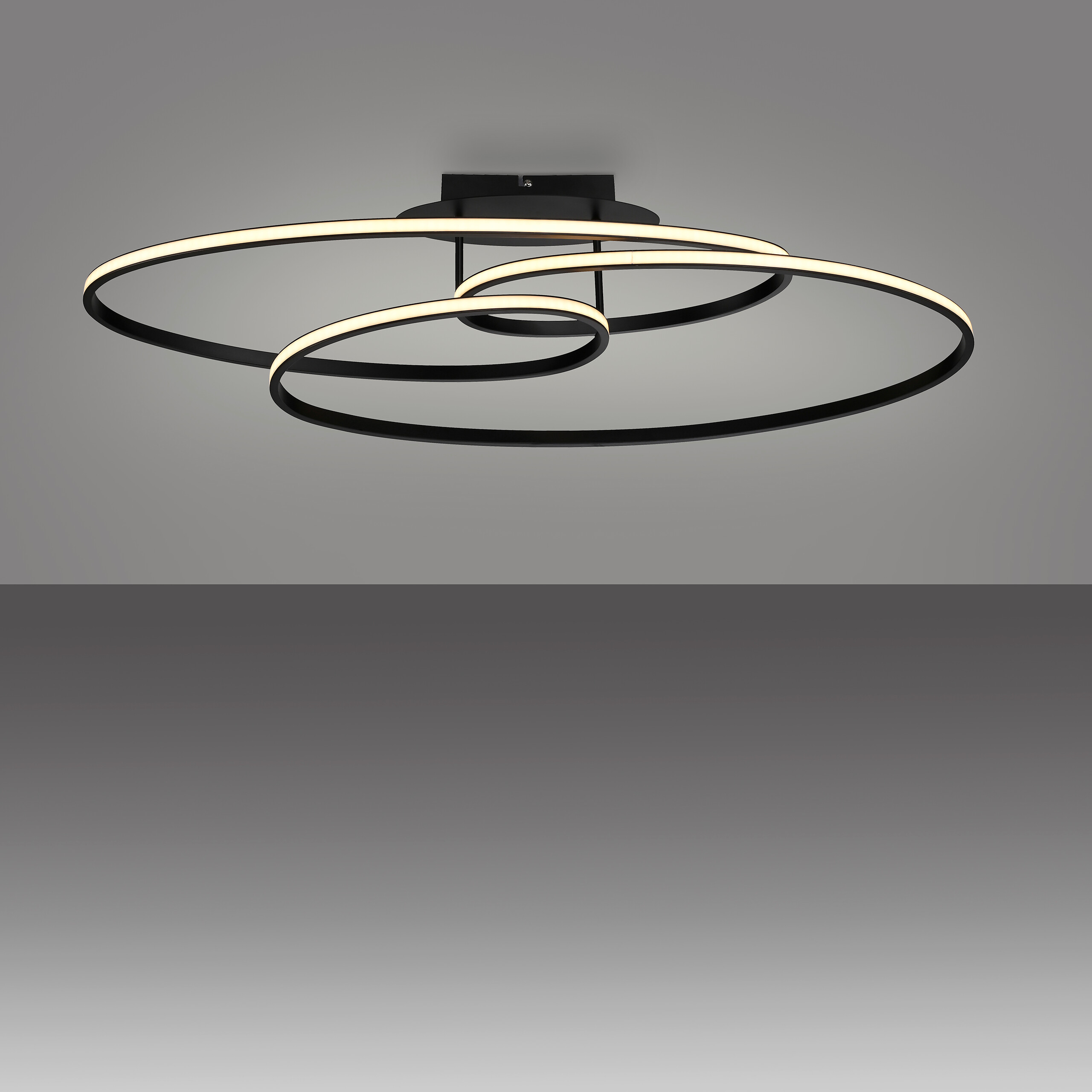 Just Light LED-Deckenleuchte Lumaca schwarz B/H/L: ca. 30,5x22,5x81 cm