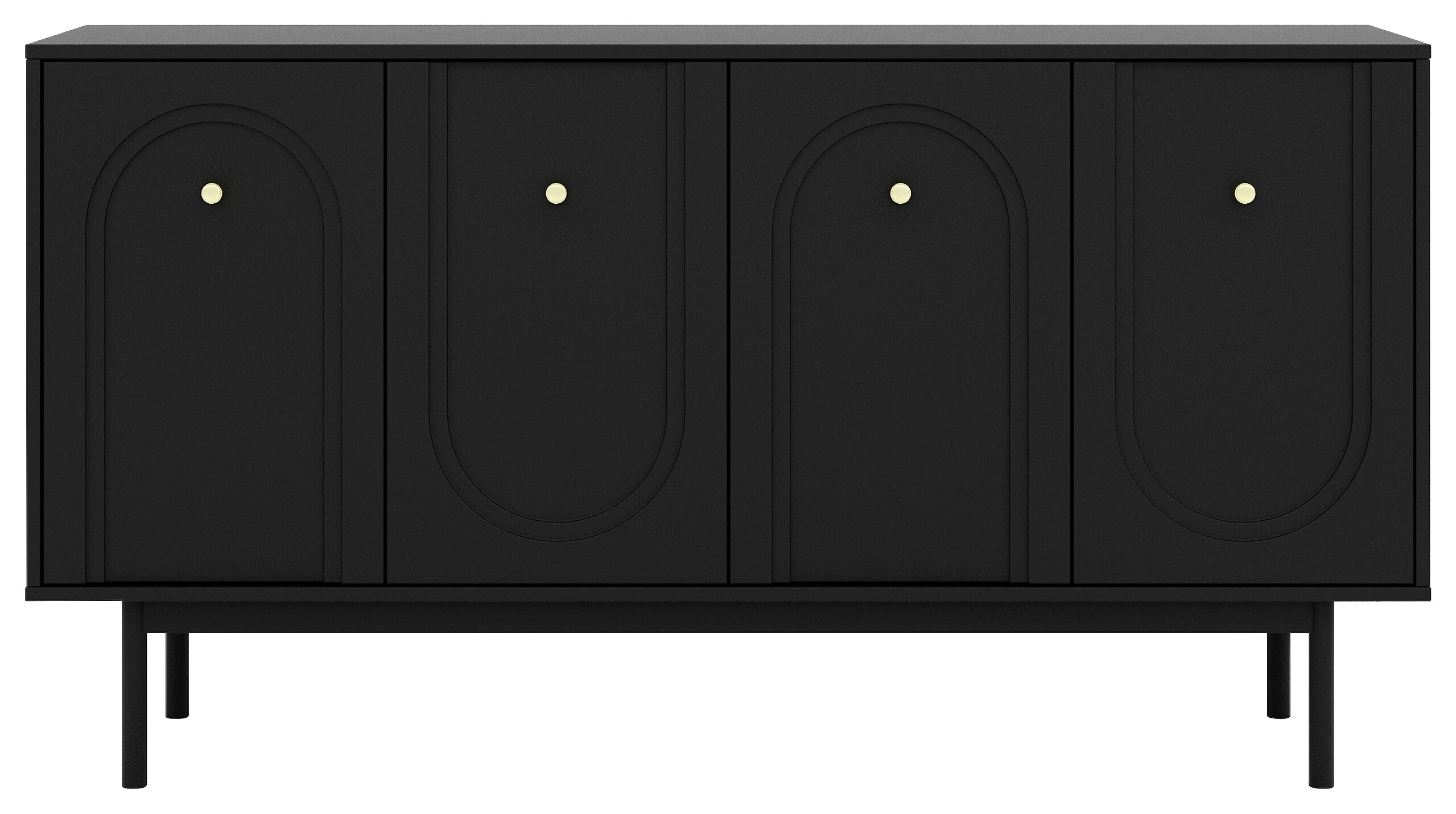 Kommode MAZOMA schwarz gold Optik B/H/T: ca. 154x82x39 cm Kommode MAZOMA schwarz gold Optik B/H/T: ca. 154x82x39 cm