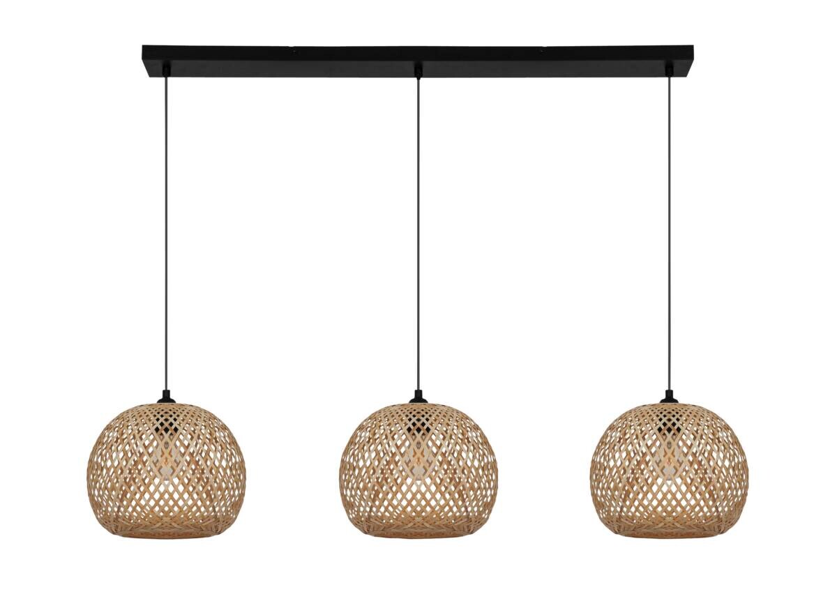 Pendelleuchte Bella schwarz Metall B/H/T: ca. 146x146x25 cm E27 3 Brennstellen