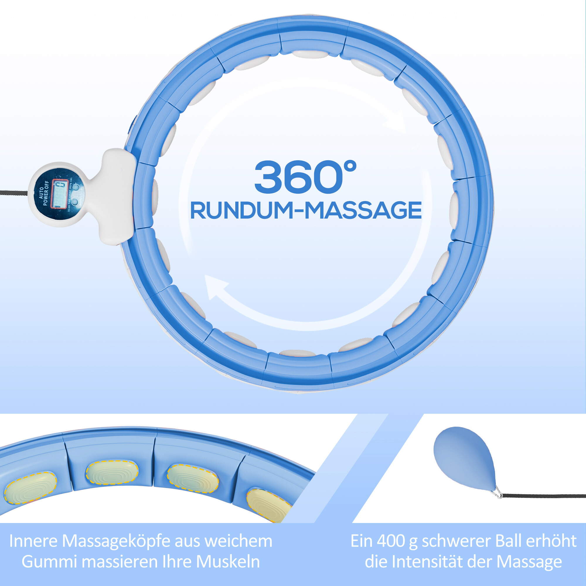 SPORTNOW Hula Hoop hellblau B/H/L: ca. 5x1x139 cm