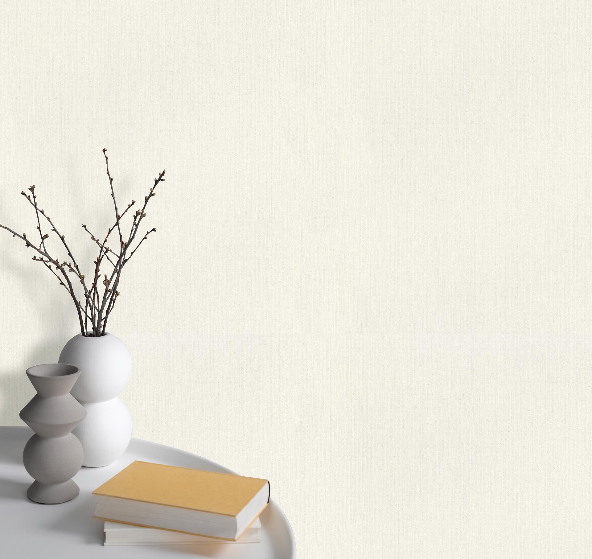 Vliestapete Uni creme B/L: ca. 53x1005 cm