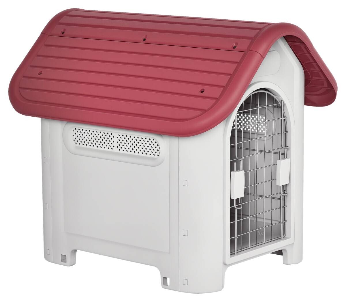 PawHut Hundehütte rot Kunststoff B/H/L: ca. 75x66x59 cm