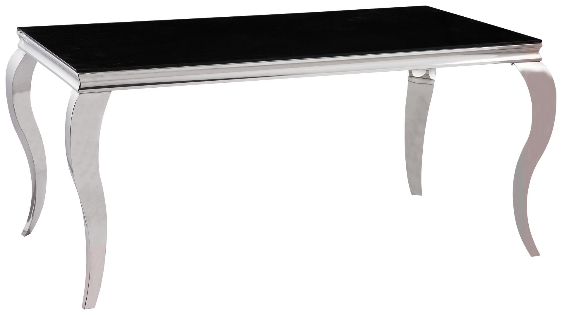 Esstisch CT053 schwarz lackiert B/H/T/S: ca. 160x76x90x1 cm