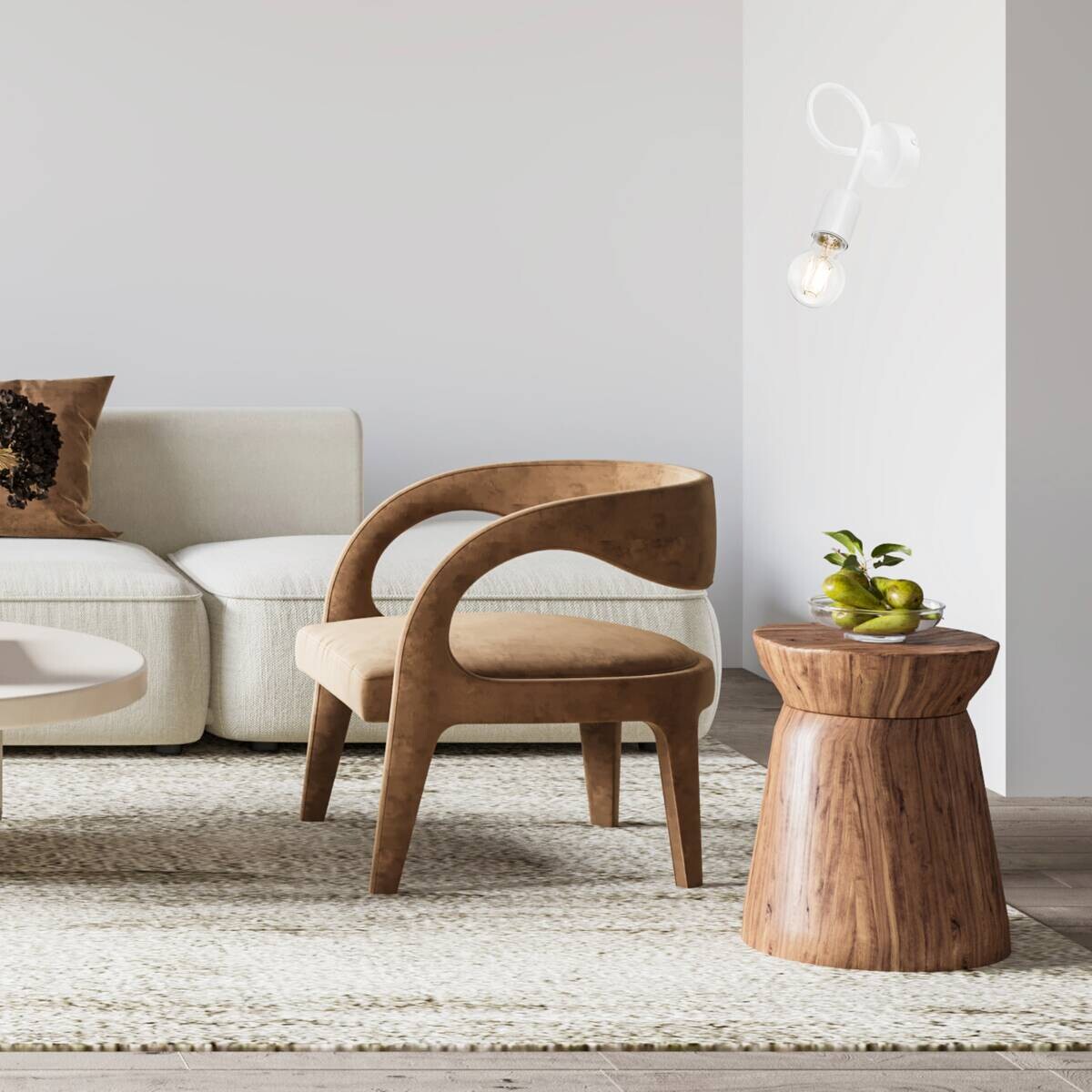 Lamkur Wandleuchte CAMILLA 36878 weiß Stahl H/L: ca. 18x8 cm E27 1 Brennstellen