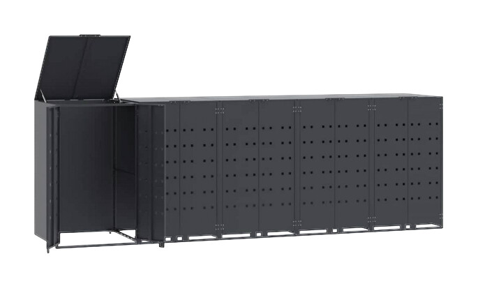 vidaXL Mülltonnenbox anthrazit