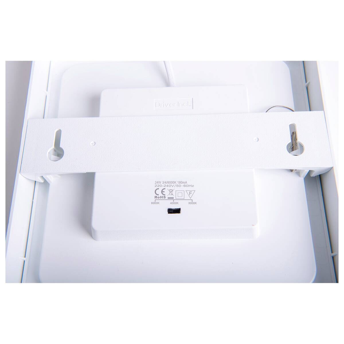 Näve Leuchten LED-Ein-/Aufbauleuchte weiß Kunststoff Metall B/H/T: ca. 22,7x3,5x22,7 cm