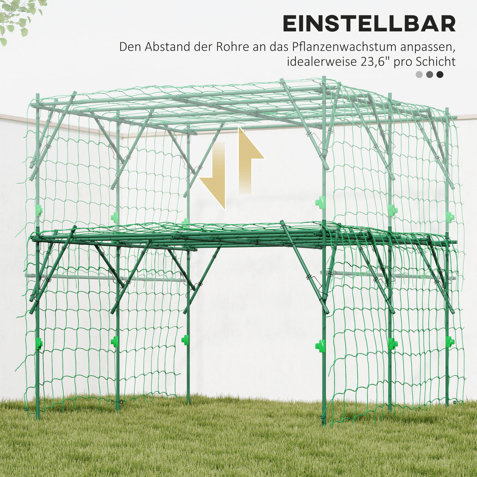 Outsunny Rankgitter grün B/H/L: ca. 223x223x223 cm