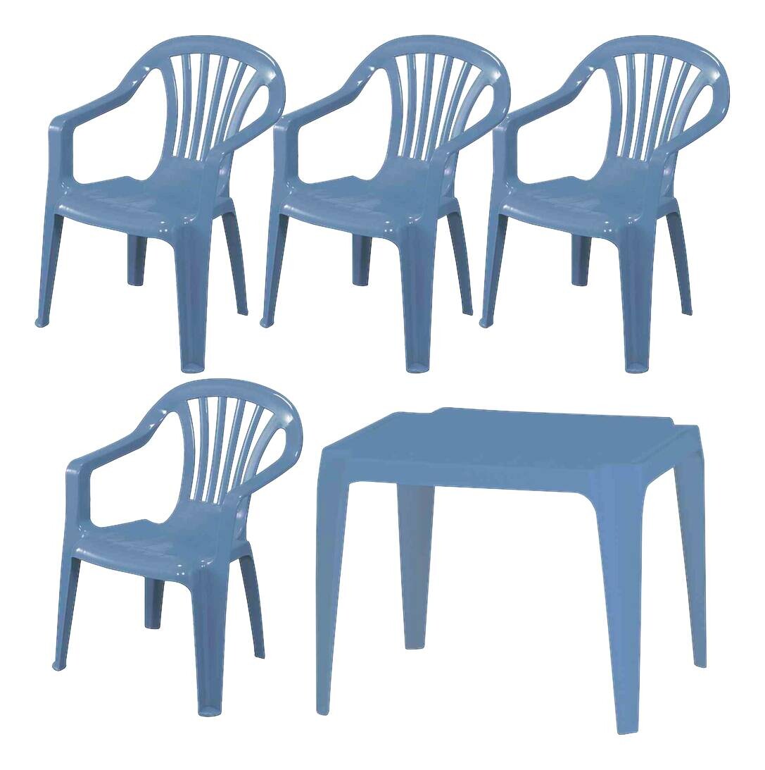 ProGarden Kindermöbel-Set hellblau Kunststoff B/H/L: ca. 38x53x43 cm