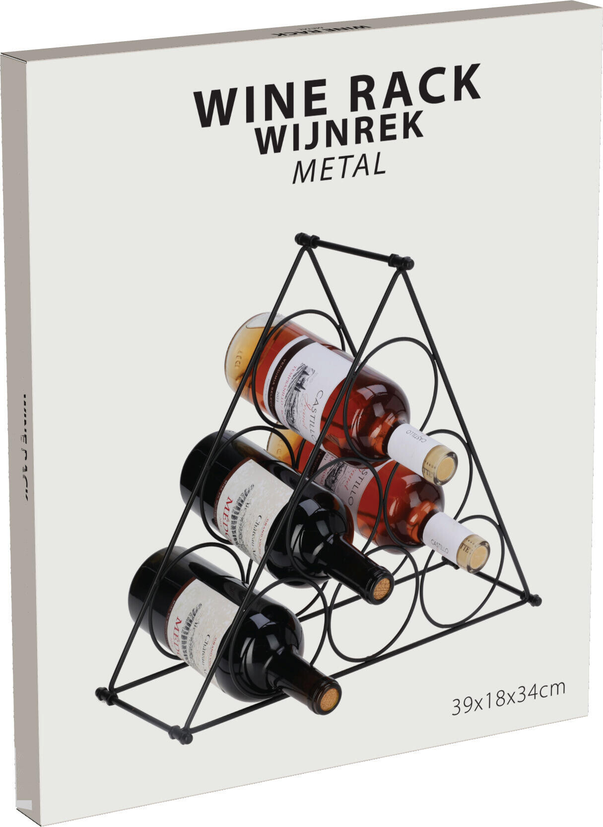 Weinregal schwarz Eisen B/H/L: ca. 41,2x3,1x35,5 cm