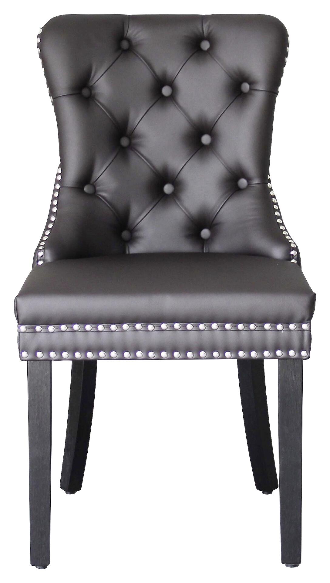 Stuhl DOMINO, 2er-Set schwarz braun Kunstleder B/H/T: ca. 48,5x93x61 cm Stuhl DOMINO, 2er-Set schwarz braun Kunstleder B/H/T: ca. 48,5x93x61 cm