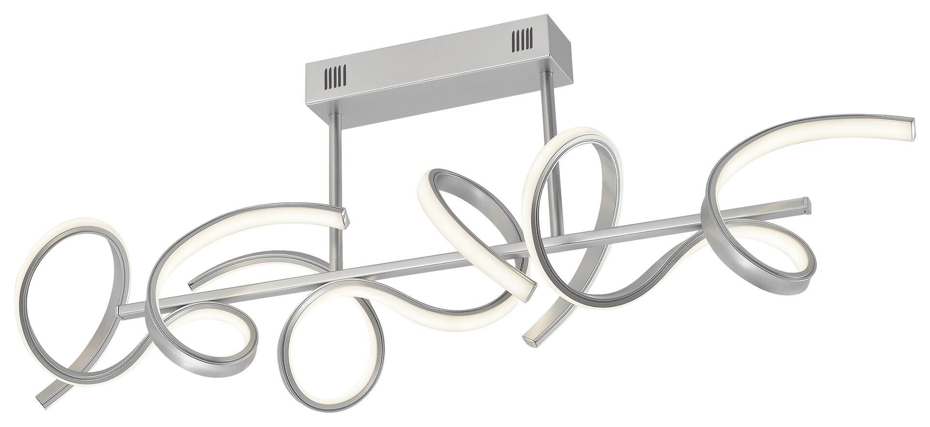 Just Light Deckenleuchte Curls silber Alu B/H/L: ca. 21x30x82 cm